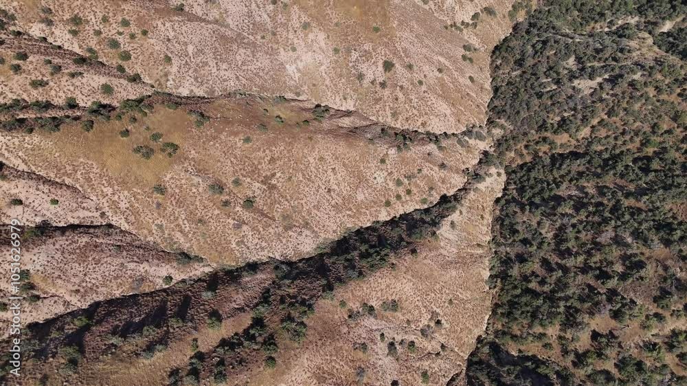Aerial Flyover of Los Padres National Forest, Kern County, California