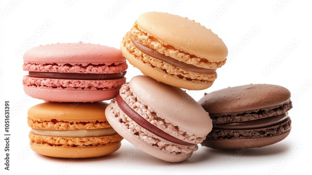 Stack of Macaron isolated on background Stack of Macaron isolated on background