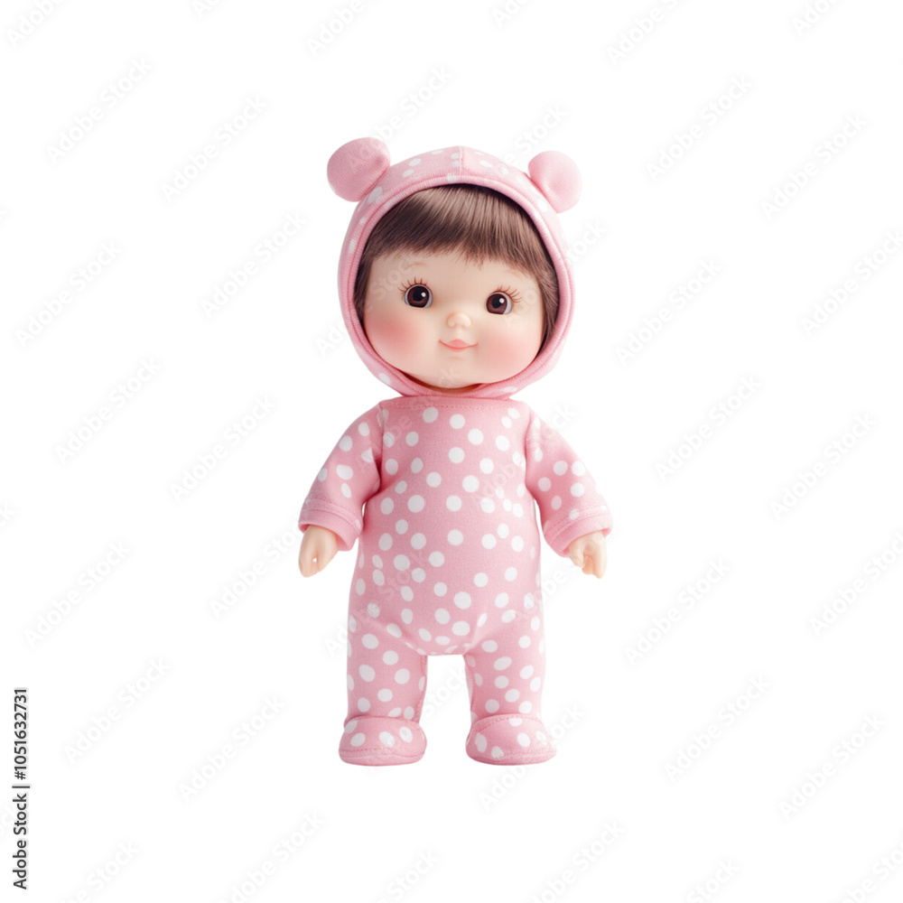 Cute baby doll isolated on a white background Cute baby doll isolated on a white background