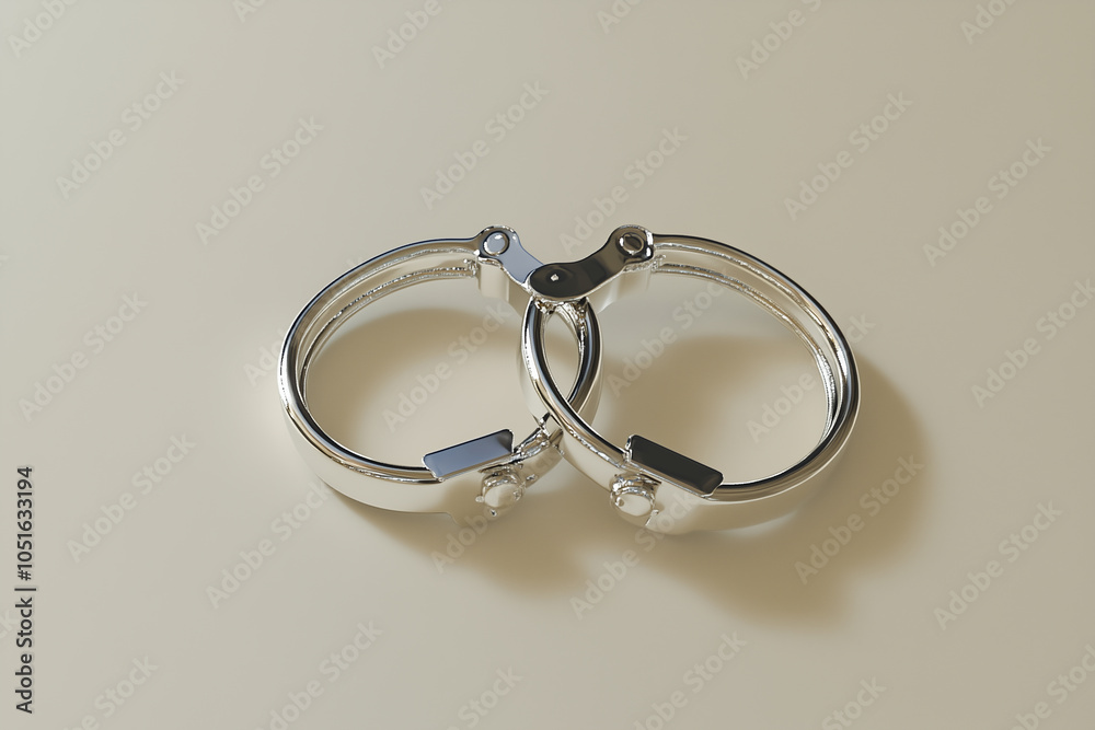Elegant Silver Rings on Neutral Background Elegant Silver Rings on Neutral Background
