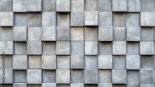 Rustic concrete block wall texture, ideal background for industrial designs rustic