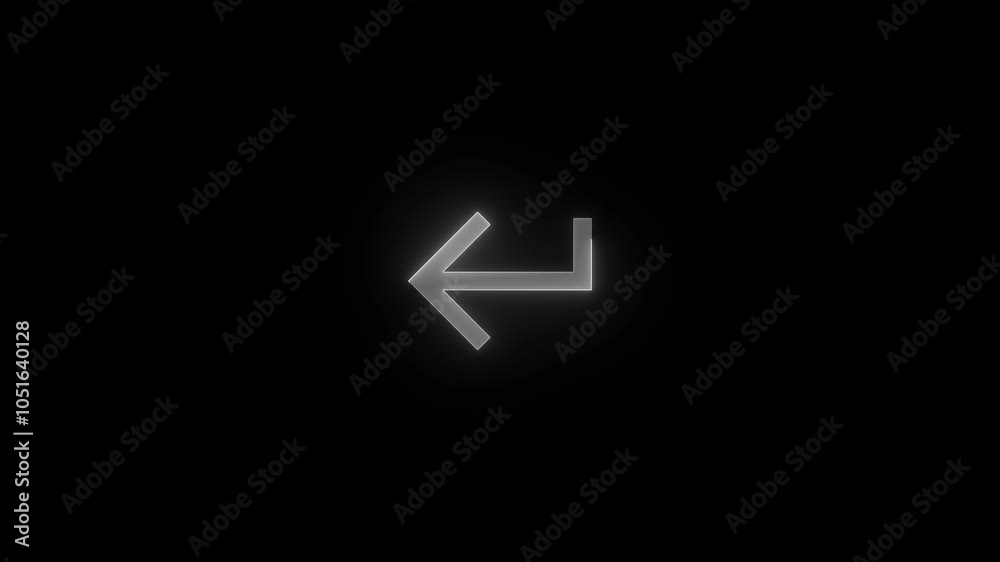 Return key sm stroke icon glowing neon animation Return key sm stroke icon glowing neon animation