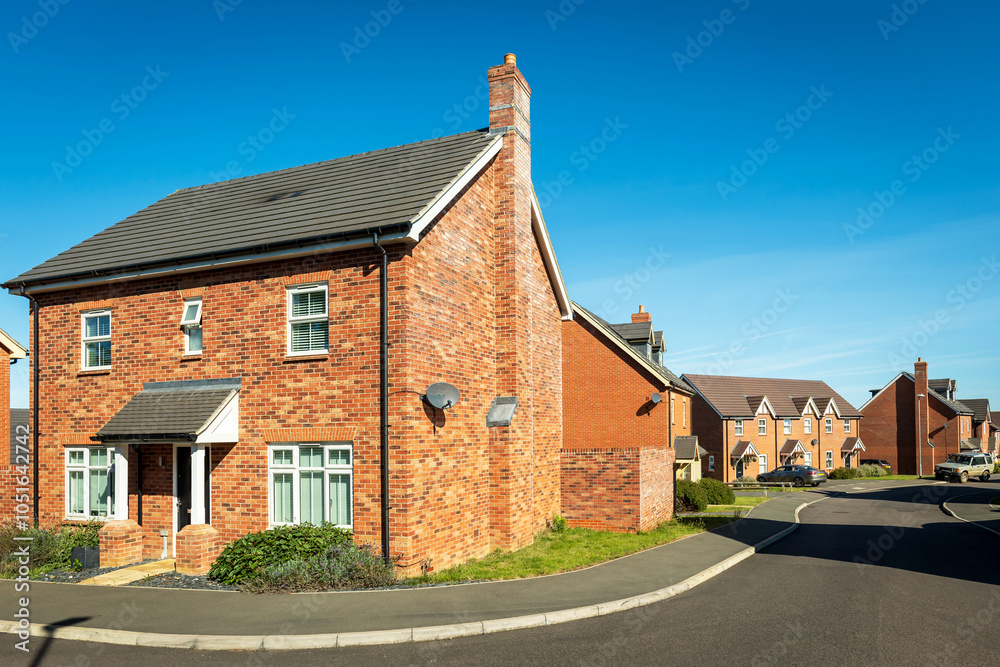 traditional detached house within residential estate in England UK traditional detached house within residential estate in England UK