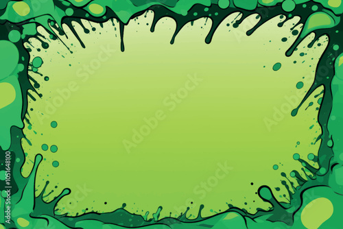 Vibrant green abstract frame