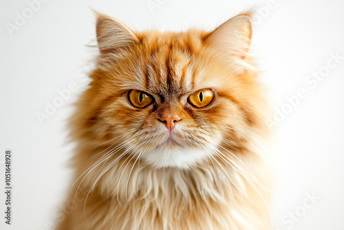 Regal Ginger Persian Cat Portrait