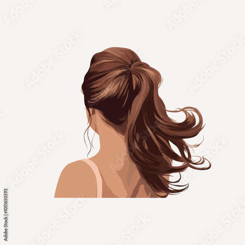 Elegant brown hair illustration