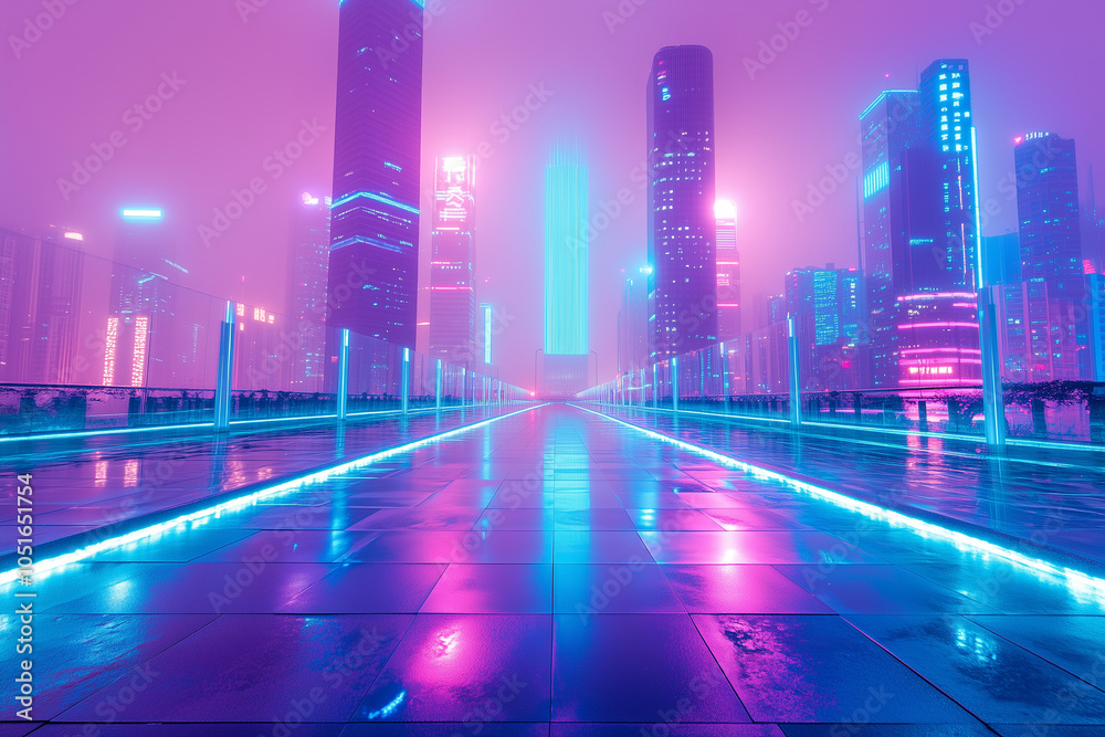 Futuristic Cityscape at Night Futuristic Cityscape at Night