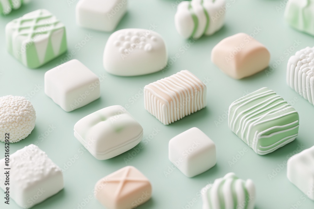 marshmallows on a white background marshmallows on a white background