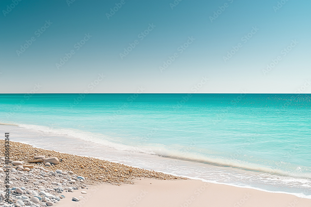 Obraz premium Tranquil Ocean View with Blue Waters