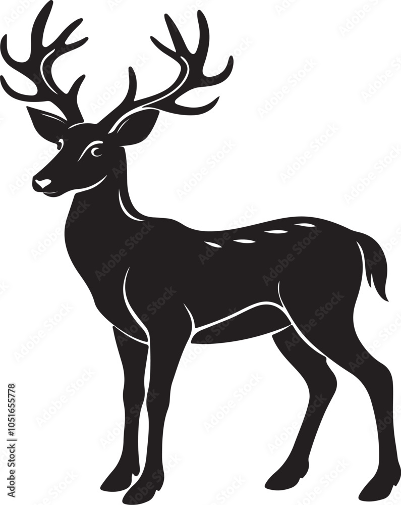 Fototapeta premium deer silhouette vector