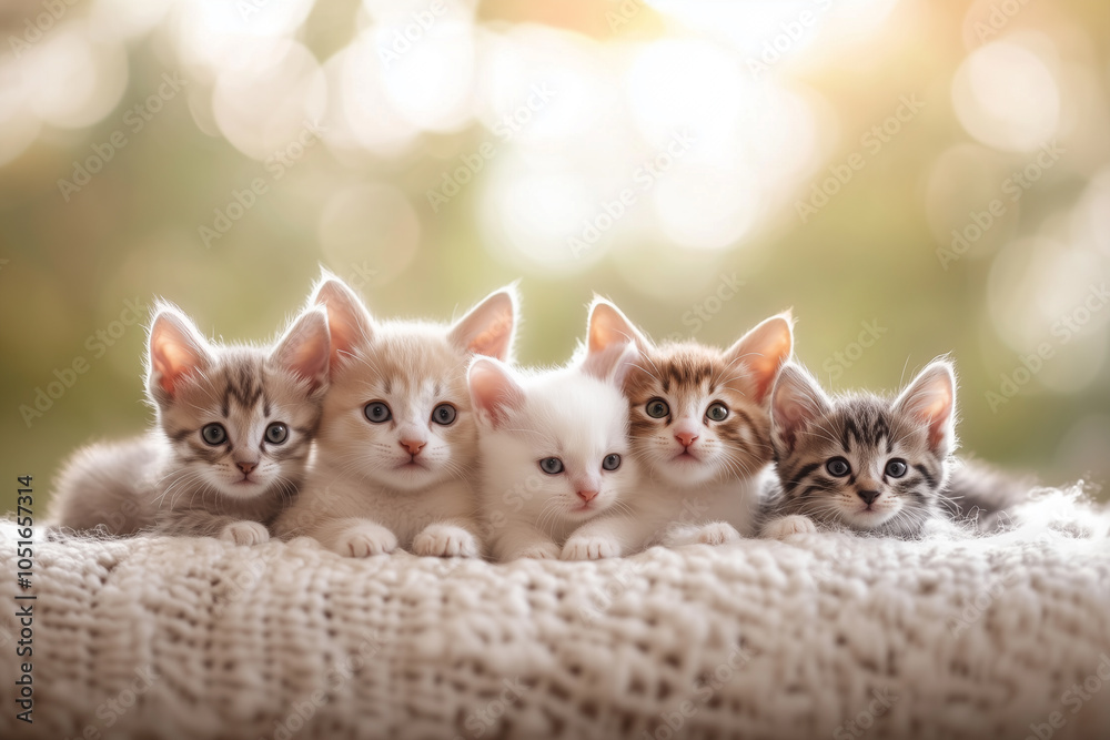 Charming Kittens on Soft Blanket Charming Kittens on Soft Blanket