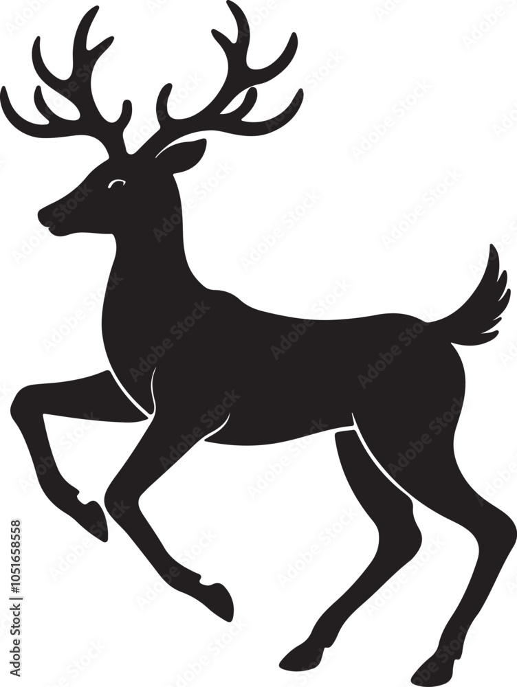 Obraz premium deer silhouette vector