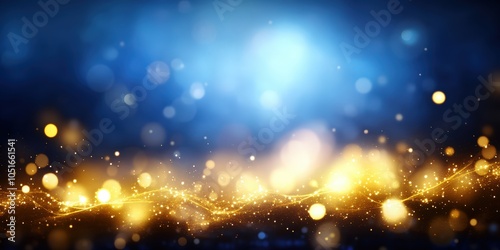 Wallpaper Mural Magical Blue and Gold Bokeh Background Design Torontodigital.ca