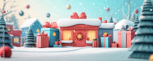 A website homepage filled with seasonal deals, featuring holiday banners and flashing discounts photo