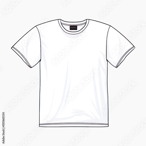 Plain white t-shirt illustration