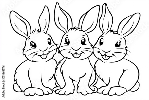 cute and funny coloring pages for kids with rabbits