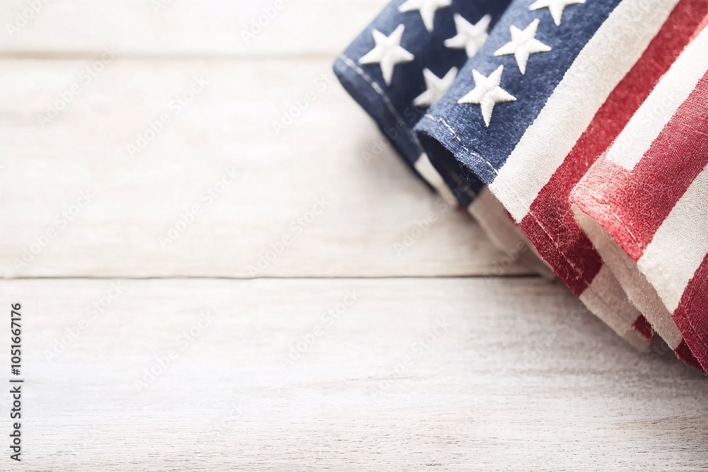 Obraz premium american flag on wooden background elections in the usa