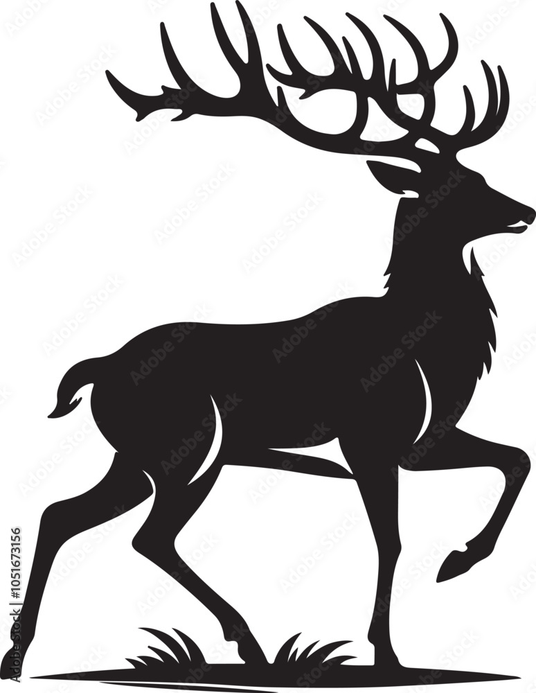 silhouette of deer silhouette of deer