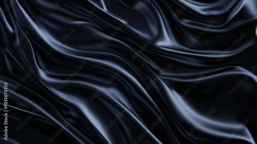 Obraz premium Abstract Black Silk Drapery