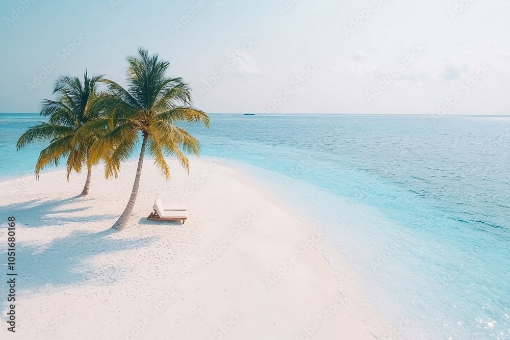 Obraz premium beach with palm trees