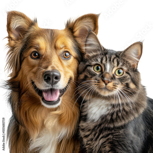 Happy Dog and Cat Portrait for Pet Lovers and Animal Enthusiasts