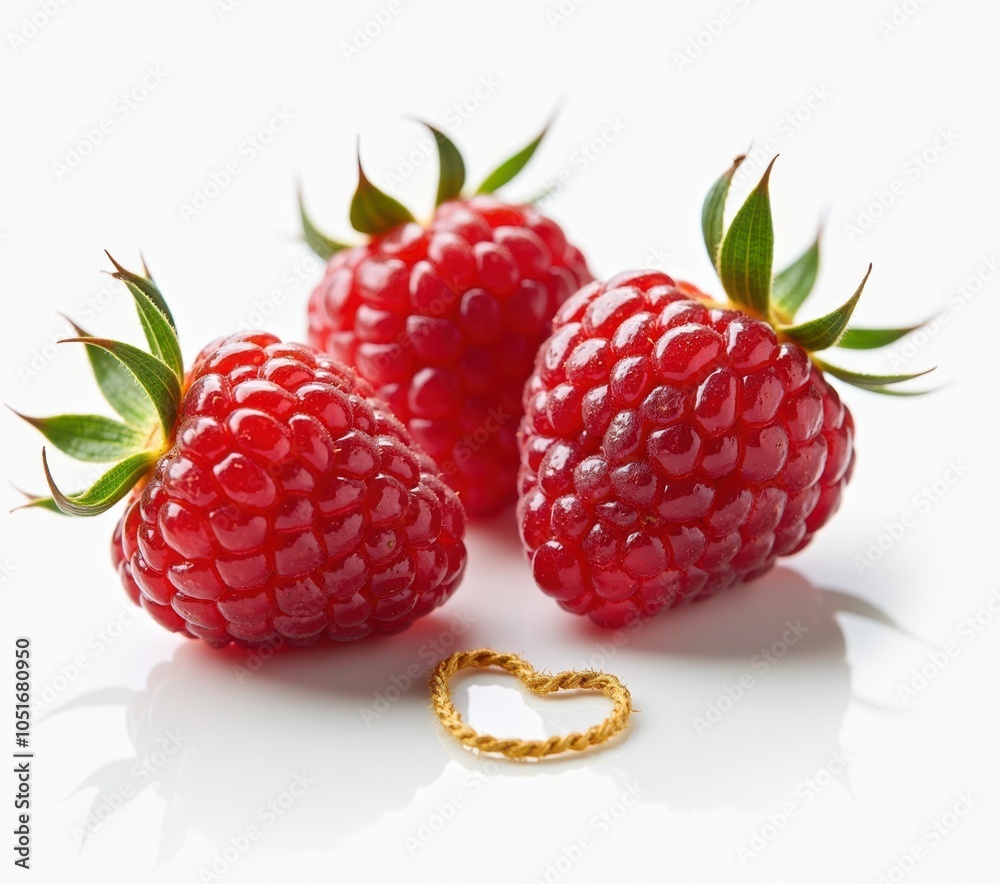 raspberries close up on white background raspberries close up on white background