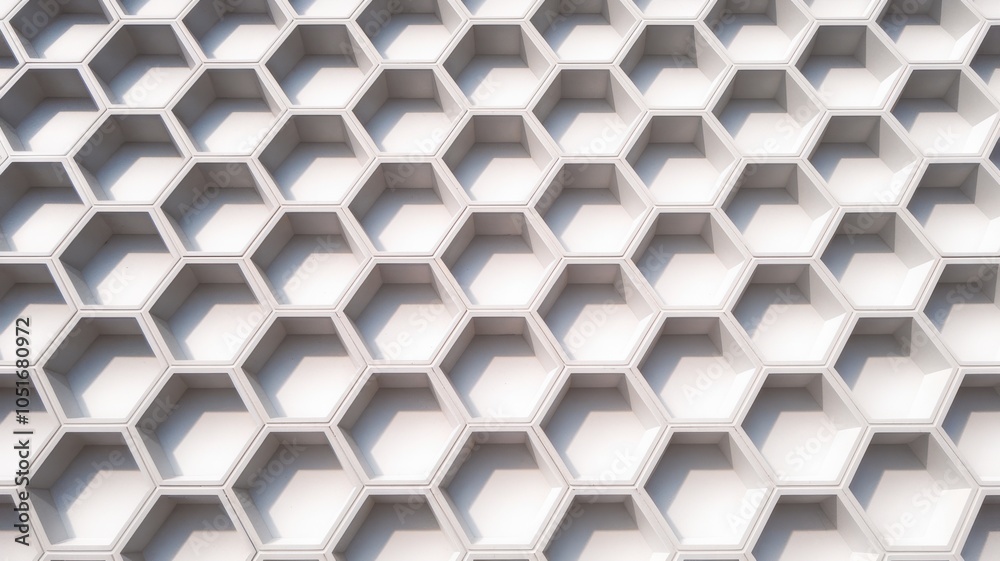 Geometric hexagonal pattern in light color on a textured surface. Geometric hexagonal pattern in light color on a textured surface.