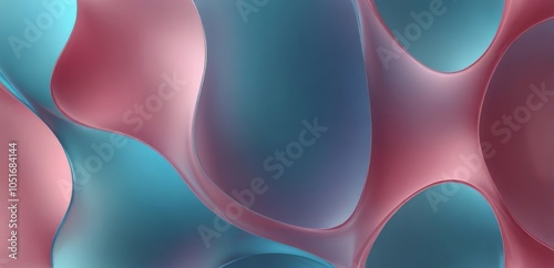 Close-up view of a multilayer glass background with a smooth pastel color gradient, rendered in 3D for a visually appealing texture background