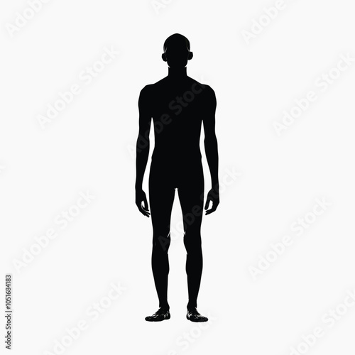 Silhouette of standing human figure