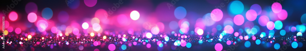 Neon bokeh lights in vibrant pink, blue, and purple hues Neon bokeh lights in vibrant pink, blue, and purple hues