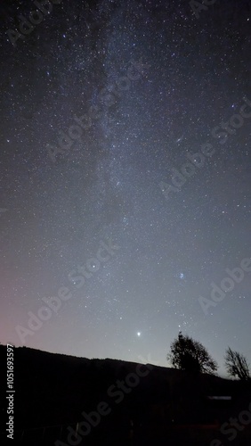 Milky way night scene, universe background, astronomy wallpaper, stars in the sky