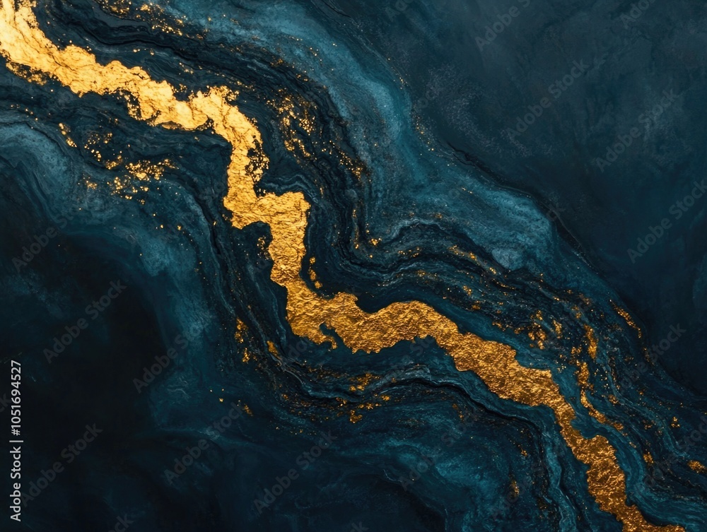 Naklejka premium Gold Painting Close-Up,
