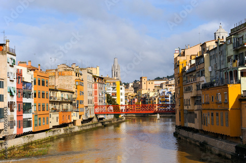 Onyar River, Girona, Autonomous community of Catalonia, Spain, Europe photo