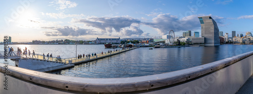 View of the Munch Museum and city skyline on a sunny day, Oslo, Norway, Scandinavia, Europe