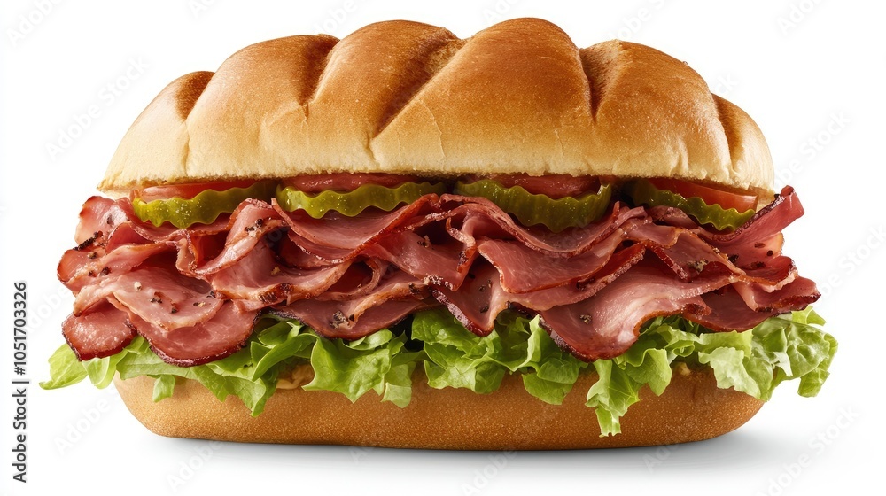Delicious Ham Sandwich on Fresh Bread Delicious Ham Sandwich on Fresh Bread
