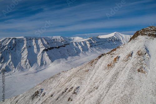 Aerial of Axel Heiberg island, Nunavut, Canadian Arctic, Canada, North America photo