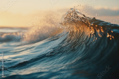 Fototapeta Naklejka Na Ścianę i Meble -  Ocean Wave Close Up