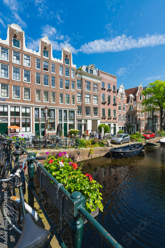 Egelantiersgracht canal, Amsterdam, The Netherlands, Europe photo