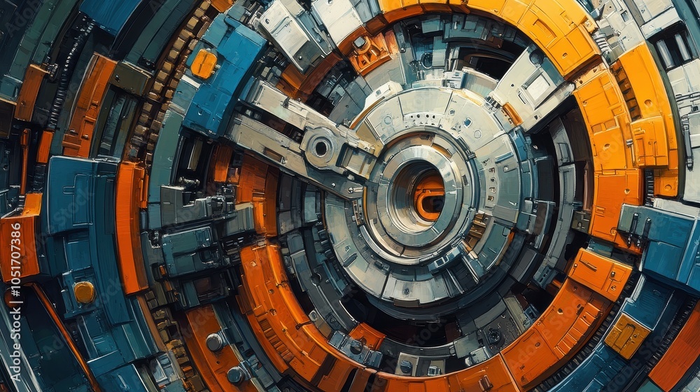 Detailed illustration of a gear system in a machine, emphasizing the complexity of mechanics and engineering. Detailed illustration of a gear system in a machine, emphasizing the complexity of mechanics and engineering.