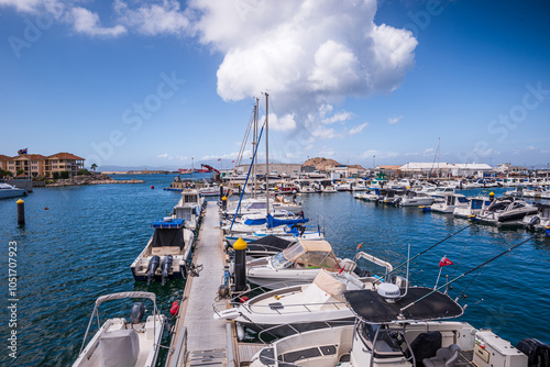 Yachts in Queensway Quay, Gibraltar, Europe photo