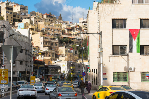 Street in downtown Amman, Jordan, Middle East