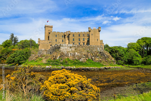 Dunvegan Castle, the oldest continuously inhabited castle in Scotland, by the Macleod family for 800 years, Dunvegan, Skye, Inner Hebrides, Scotland, United Kingdom, Europe photo