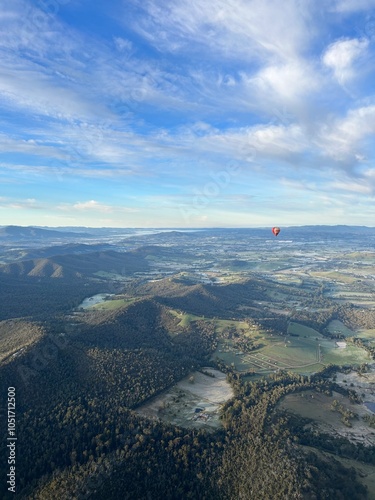 View from Air Balloon to Yarra Valley 2
