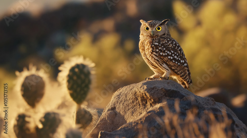 Owl in Desert Landscape photo