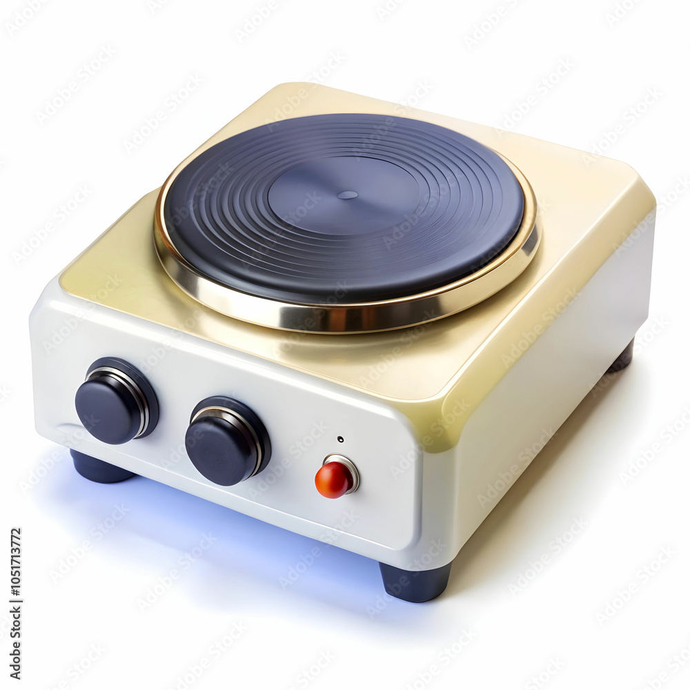 Fototapeta premium A small electric hot plate with temperature control