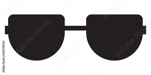 Sunglasses icon vector . Sunglass frame icon. Circle sunglass frame. trendy sunglasses frames on white background. Black frames with glasses. vector illustration.