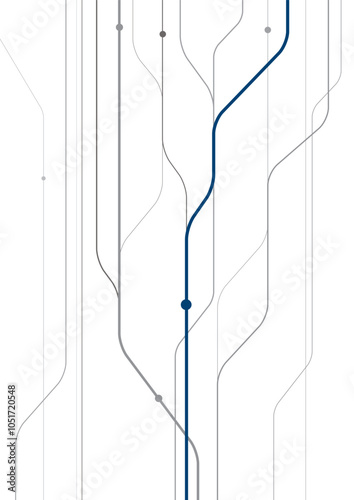 Railway transport. Railroad group outline illustration for your project. Gray and blue lines image on white background. Vector design art