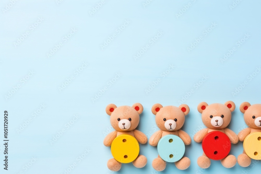 Naklejka premium Toy plush blue bear.