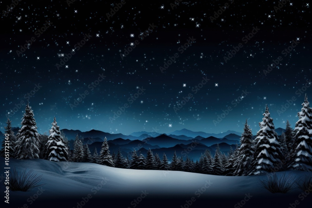 New year landscape night outdoors. New year landscape night outdoors.