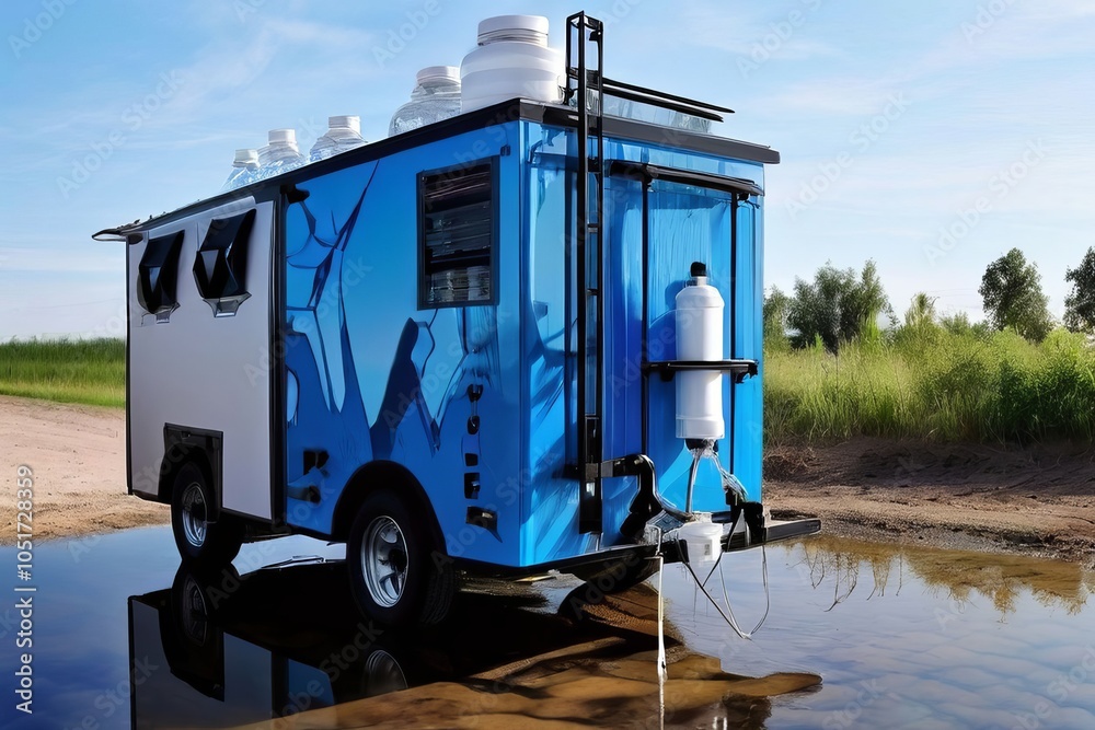 mobile water filtration unit transforms into a water filtration mobile water filtration unit transforms into a water filtration